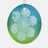 Schneeflocken 5 keramik ornament (Links)