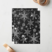 Schneeflocken 8 mitteilungskarte (Vorderseite/Rückseite Beispiel)