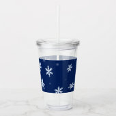 Schneeflocken Acryltrinkbecher (Vorderseite)