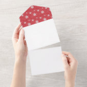 Schneeflocken am Heiligabend Einladung Napkins Tis (Abreißen)