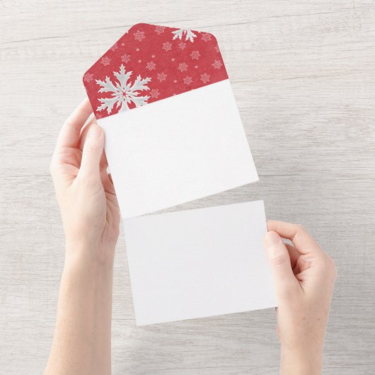 Schneeflocken am Heiligabend Postkarte (Abreißen)