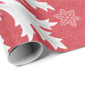 Schneeflocken am Heiligabend Postkarte Geschenkpapier (Rolleneckpunkt)