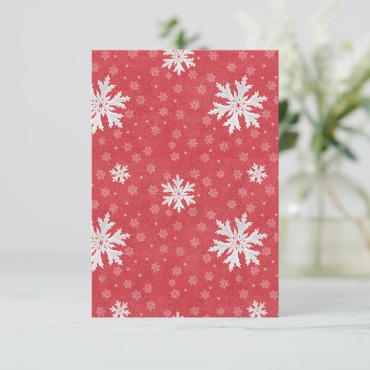 Schneeflocken am Weihnachtsabend Einladung (Stehend Vorderseite)