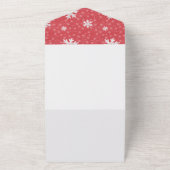 Schneeflocken am Weihnachtsabend Einladung (Außenbereich)