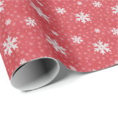 Schneeflocken am Weihnachtsabend Einladung Geschenkpapier (Rolleneckpunkt)