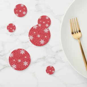 Schneeflocken am Weihnachtsabend Einladung Konfetti
