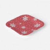 Schneeflocken am Weihnachtsabend Einladung Pappteller (Gewinkelt)