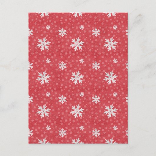 Schneeflocken am Weihnachtsabend Einladung Postkarte (Vorderseite)