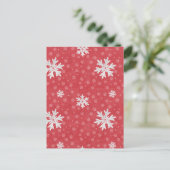 Schneeflocken am Weihnachtsabend Einladung Postkarte (Stehend Vorderseite)