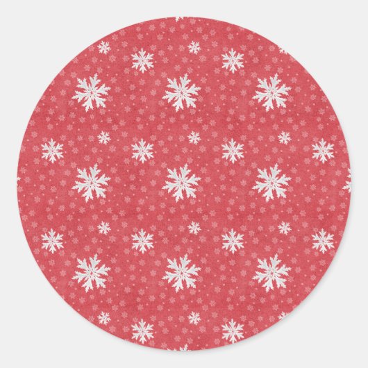 Schneeflocken am Weihnachtsabend Einladung Runder Aufkleber (Vorderseite)