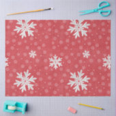 Schneeflocken am Weihnachtsabend Einladung Seidenpapier (Basteln)