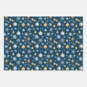 Schneeflocken an der Küste und nautische Elemente Geschenkpapier Set (Vorderseite 2)