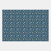 Schneeflocken an der Küste und nautische Elemente Geschenkpapier Set (Vorderseite 3)