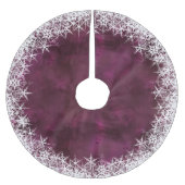 Schneeflocken an der Wasserfarbenplatte ID727 Polyester Weihnachtsbaumdecke (Vorderseite)