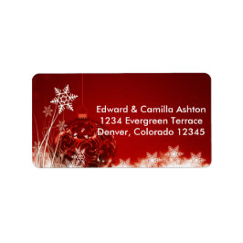 Schneeflocken Anpassbare Weihnachtsanschrift Adressaufkleber