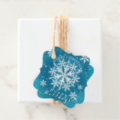 Schneeflocken Aqua White Geschenkanhänger (Beispiel)