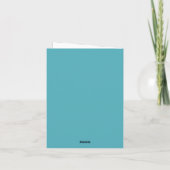 Schneeflocken Aqua White Karte (Rückseite)