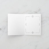 Schneeflocken Aqua White Karte (Innenseite)