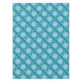Schneeflocken Aqua White Tischdecke (Vorderseite)