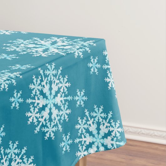 Schneeflocken Aqua White Tischdecke (Beispiel)