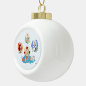 Schneeflocken-Archangels mit Christus Keramik Kugel-Ornament (Rechts)