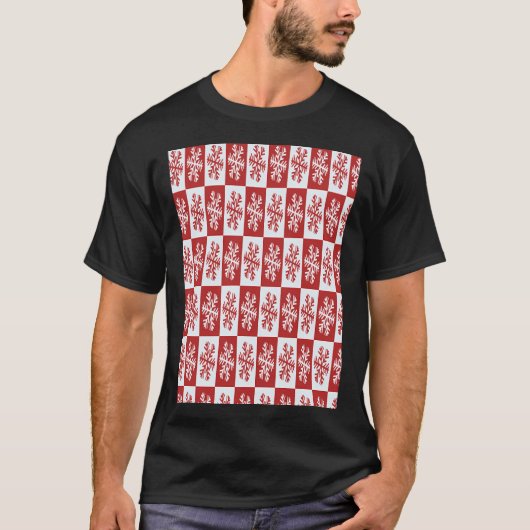 Schneeflocken Art Pattern T-Shirt (Vorderseite)