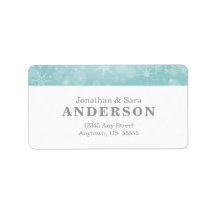 Schneeflocken auf Aquamarin