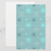 Schneeflocken auf Blau Briefpapier (Vorne/Hinten)