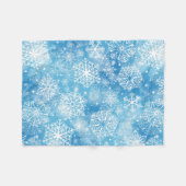 Schneeflocken auf blau fleecedecke (Vorderseite (Horizontal))