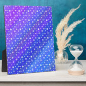 Schneeflocken auf blau fotoplatte (Seite)