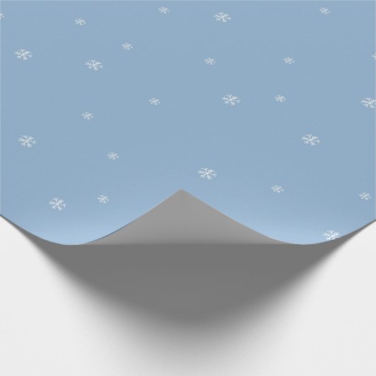 Schneeflocken auf blau geschenkpapier (Ecke)