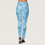 Schneeflocken auf blau leggings (Rückseite)