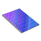 Schneeflocken auf blau notizblock (Rechte Seite)