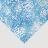 Schneeflocken auf blau seidenpapier (Ausschnitt)