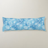 Schneeflocken auf blau seitenschläferkissen (Rückseite)