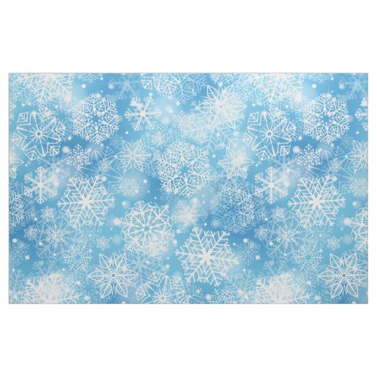 Schneeflocken auf blau stoff (Fat Quarter (45,7 x 55,9 cm))