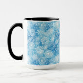 Schneeflocken auf blau tasse (Links)