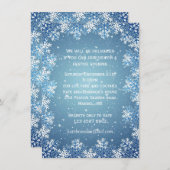 Schneeflocken auf blauem Hintergrund Einladung (Vorne/Hinten)
