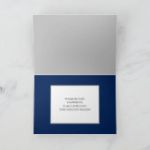 Schneeflocken auf Blue Frohe Weihnachten Foto (Innenseite)