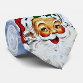 Schneeflocken auf Blue Sky Winter und Santa Krawat Krawatte (Gerollt)