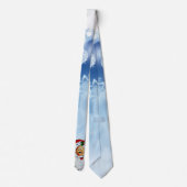 Schneeflocken auf Blue Sky Winter und Santa Krawat Krawatte (Rückseite)