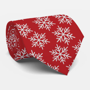 Schneeflocken auf Burgund Hochzeit Neck Tie Krawatte