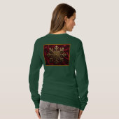 Schneeflocken auf dem Bild von Velvet T-Shirt (Schwarz voll)