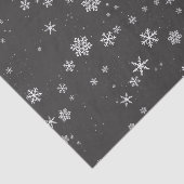 Schneeflocken auf dem grauen Winter Weihnachtsfeie Seidenpapier (Ausschnitt)