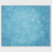 Schneeflocken auf dem Papier "Blue Sky Wrapping" Geschenkpapier (Flach)