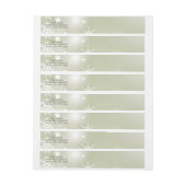 Schneeflocken auf der Sage Wraparound Rücksendeadr Rundum-Adressaufkleber (Bogen)