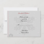Schneeflocken auf der Silver Response-Karte RSVP Karte (Vorderseite)