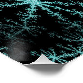 Schneeflocken auf der Windschutzscheibe.. Poster (Ecke)