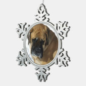 Schneeflocken auf englischer Zinn-Ornament (Rechts)