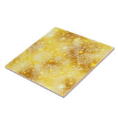 Schneeflocken auf goldenen Flächen Fliese (Seite)